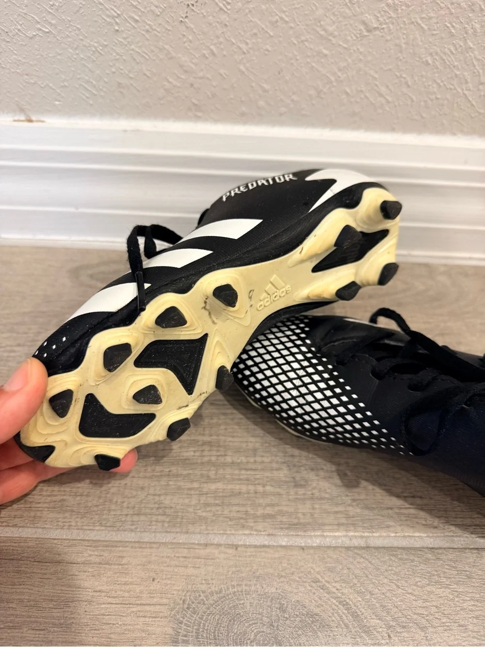 adidas Kids Predator Soccer Cleats - Black & White